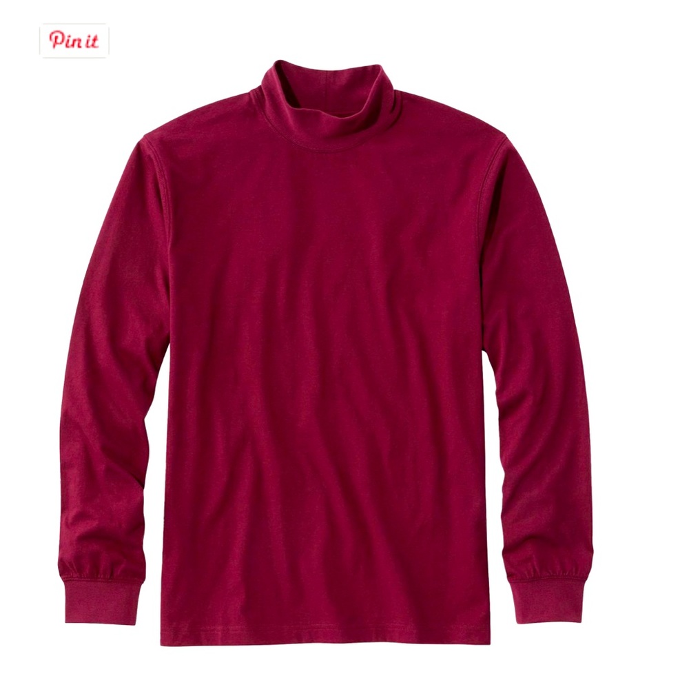 L.L. Bean | Mens Carefree Unshrinkable Mockneck Shirt | size large